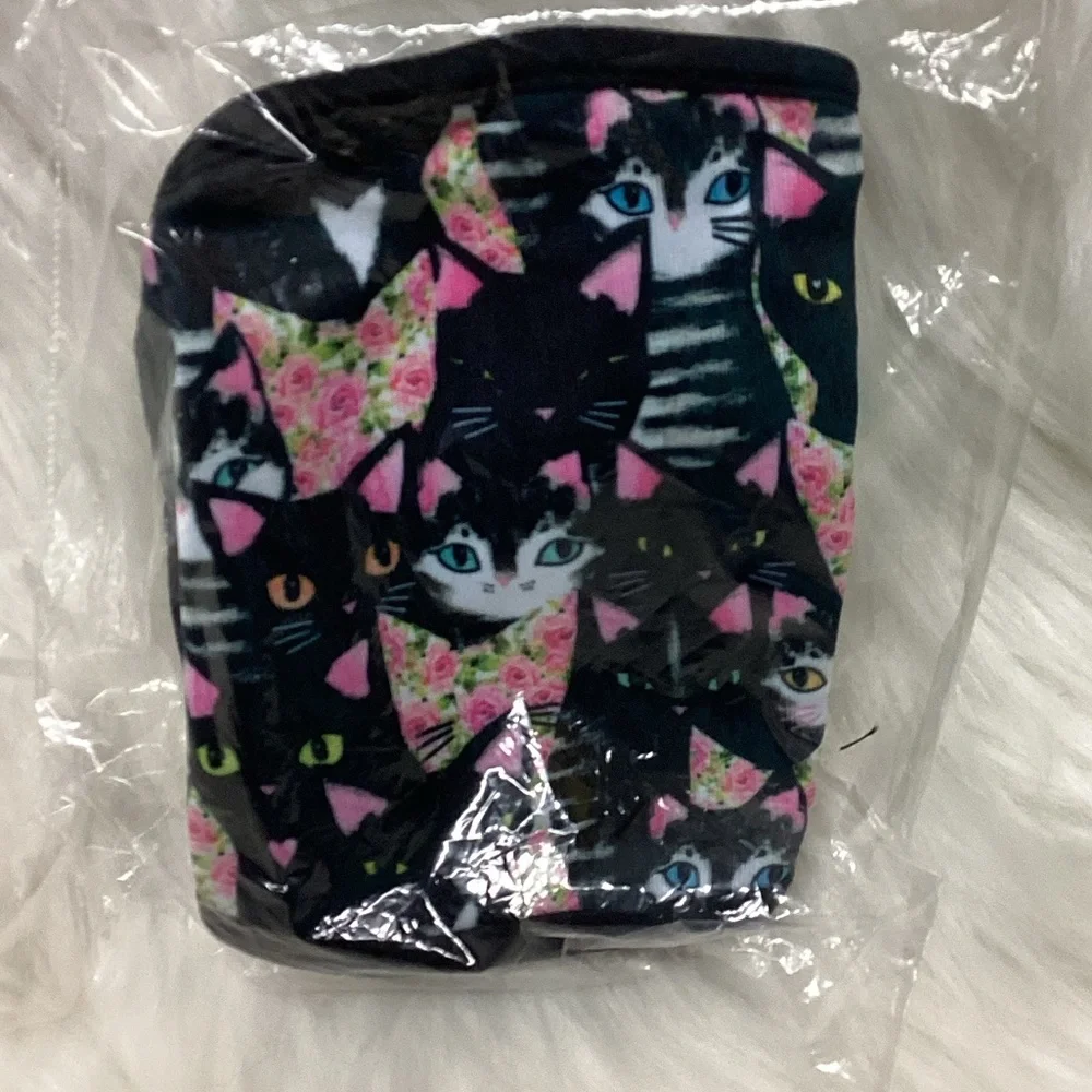 MASQD Ear Loops Face Mask, Set of 2, Kittens & Pink/Purple Camouflage Masks, NEW